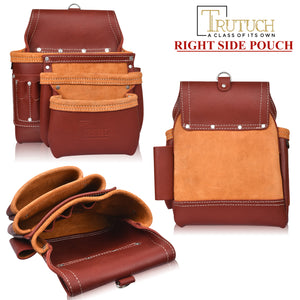 Trutuch Grain Leather Tool Belt, Carpenter Tool Belt, Drywall Tool Belt for Men, 17 Pockets, TT-2000-R