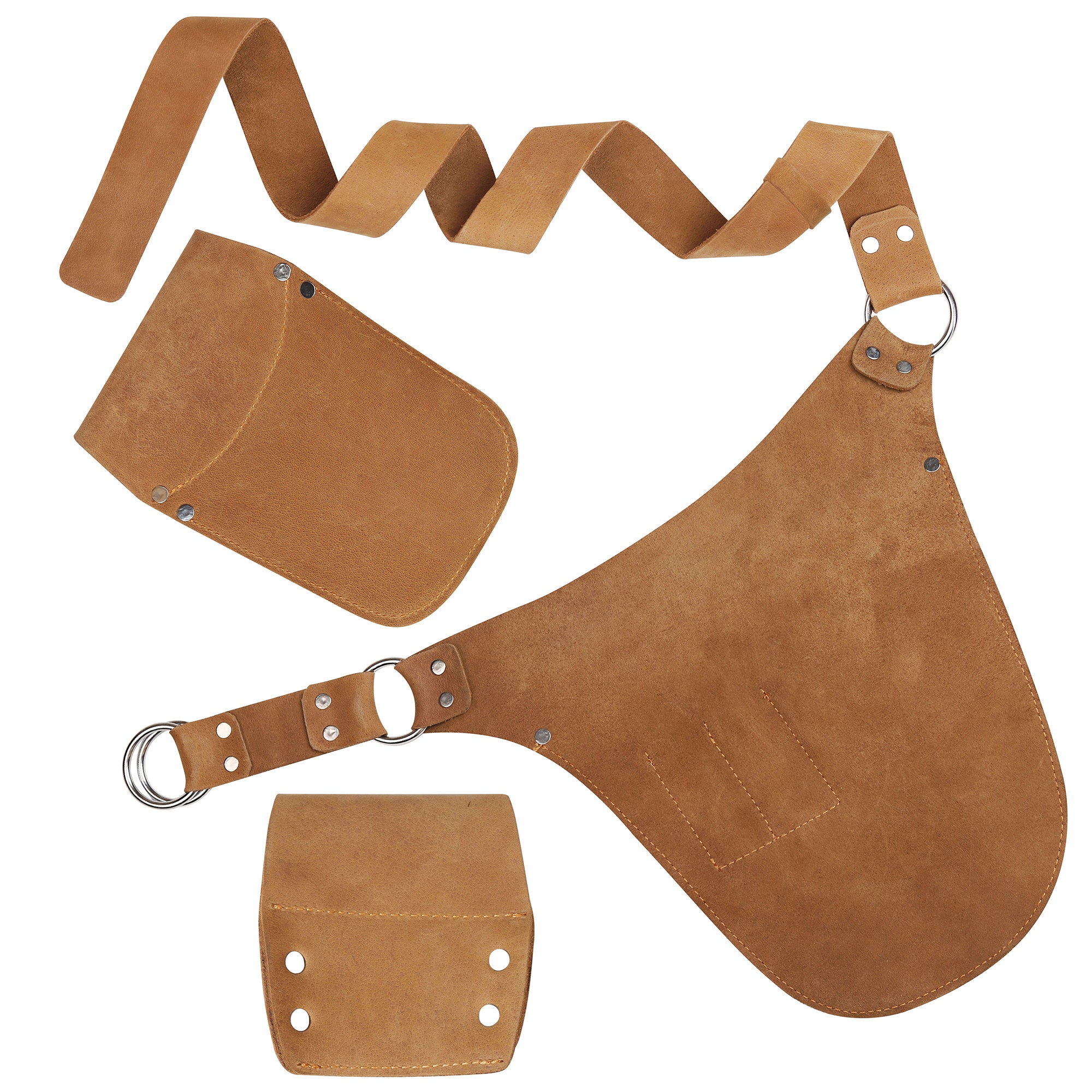 Trutuch Leather Garden Tool Belt for Men Women, Gardening Tool Pouch, Gardener Apron, Holster Pouch, Florist Belt, TT-5010-G