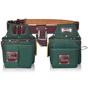 Trutuch Nylon & Leather Tool Belt, Framers Tool Belt, Electrician Carpenter Tool Bag Set, TT-1710-R