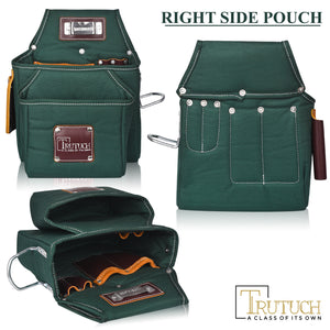 Trutuch Nylon & Leather Tool Belt, Framers Tool Belt, Electrician Carpenter Tool Bag Set, TT-1710-R