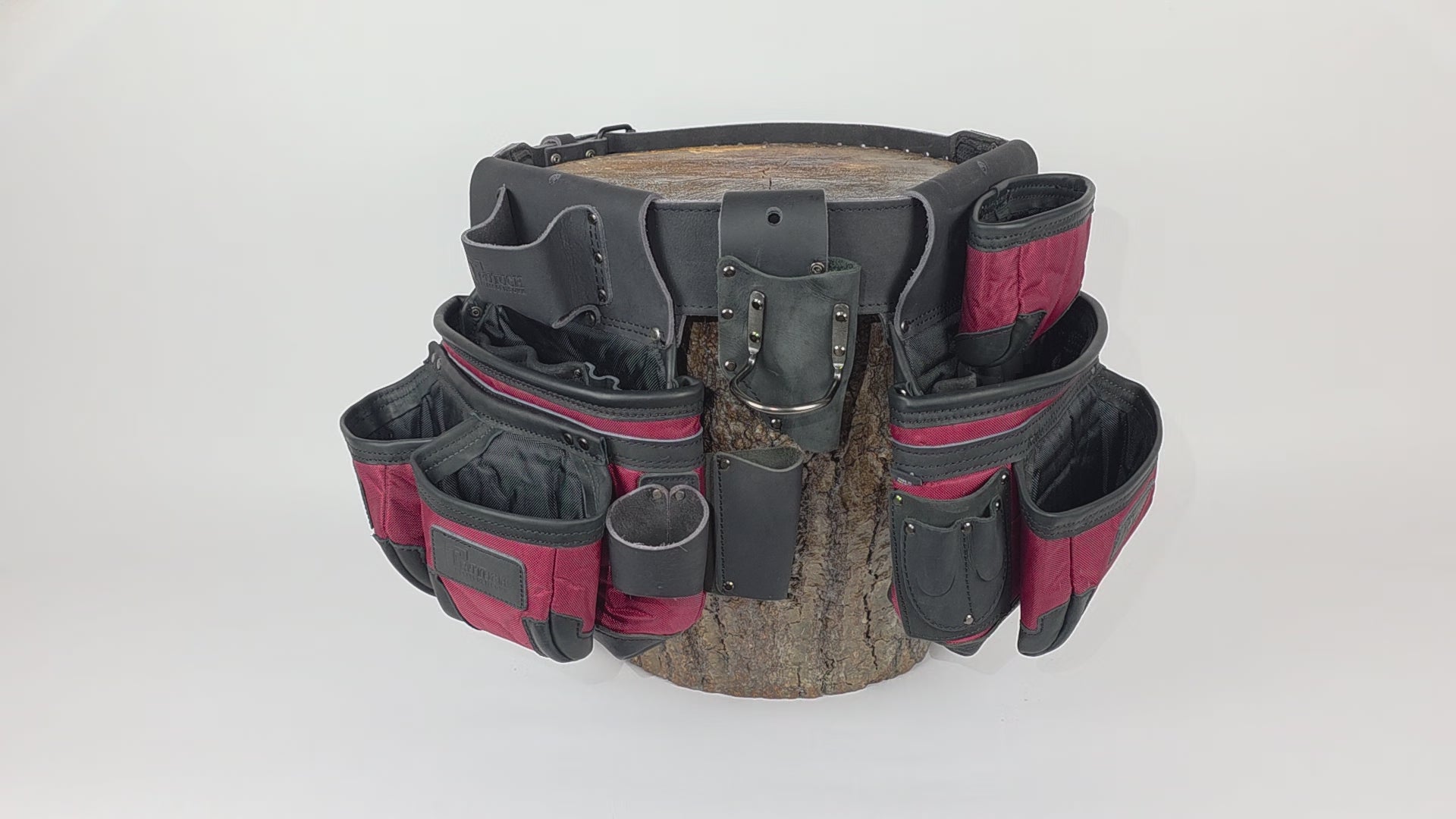 Trutuch Nylon and Leather Tool Belt, 1680 D Framers Tool Belt, Electrician Carpenter Tool Bag Set, TT-1650-R