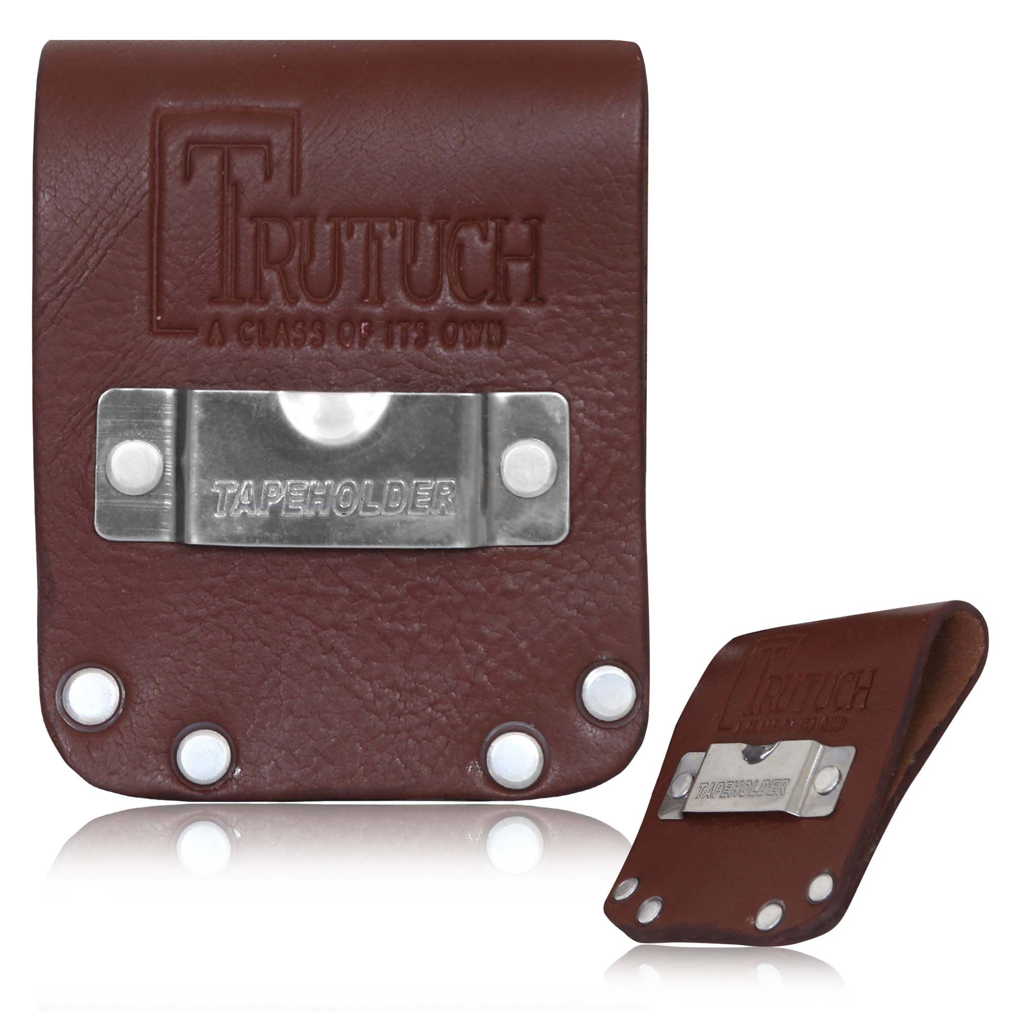 Trutuch Leather Tape Measure Holder, Clip Holder for Carpenter, Tape Holster, Construction, Framer, Electrician, TT-630-H