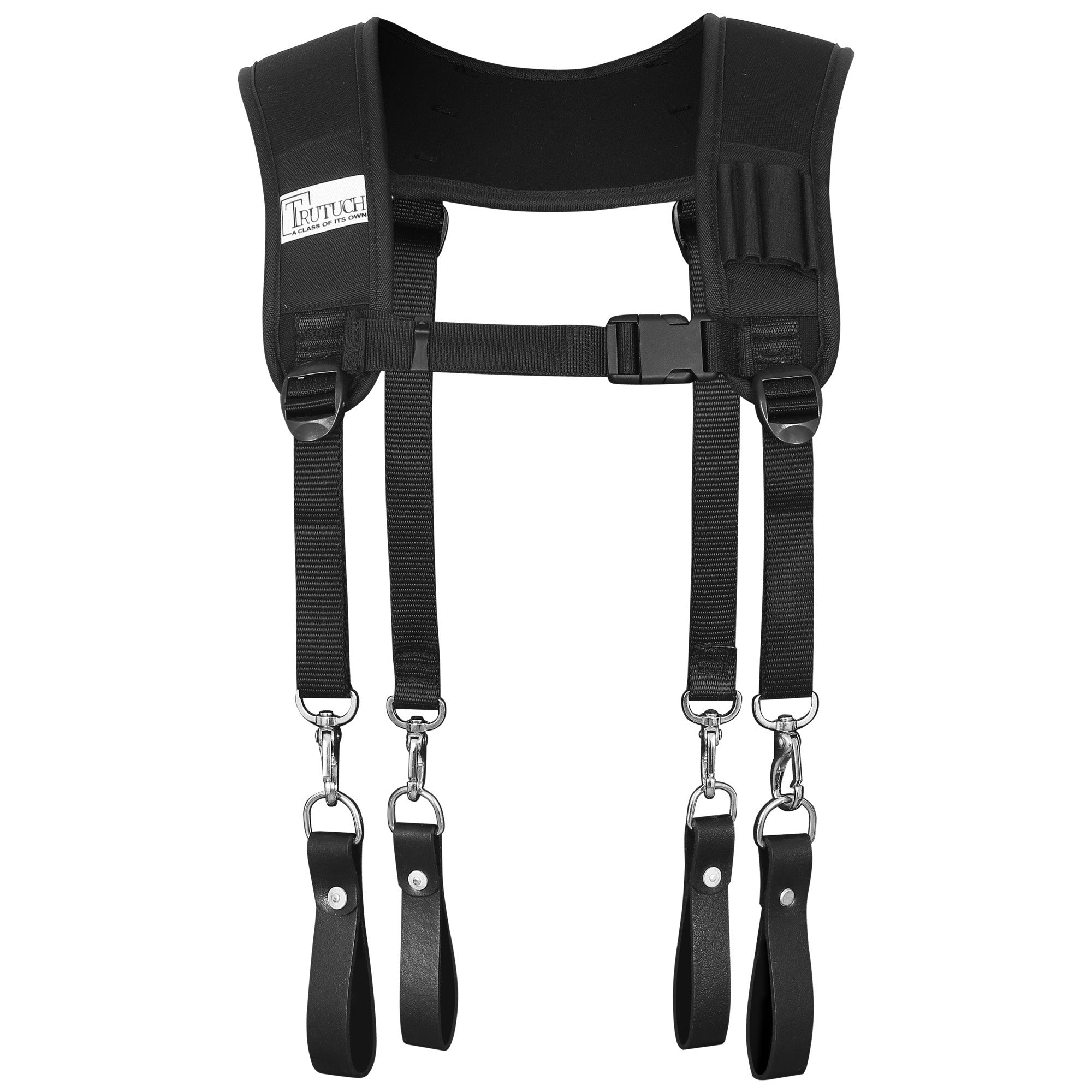 Work Belt Leather Tool Belt Suspenders With Pockets Heavy Duty