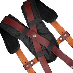 Trutuch Maroon Leather work Suspenders, Tool Belt Suspenders, Suspension System, TT-7000-S