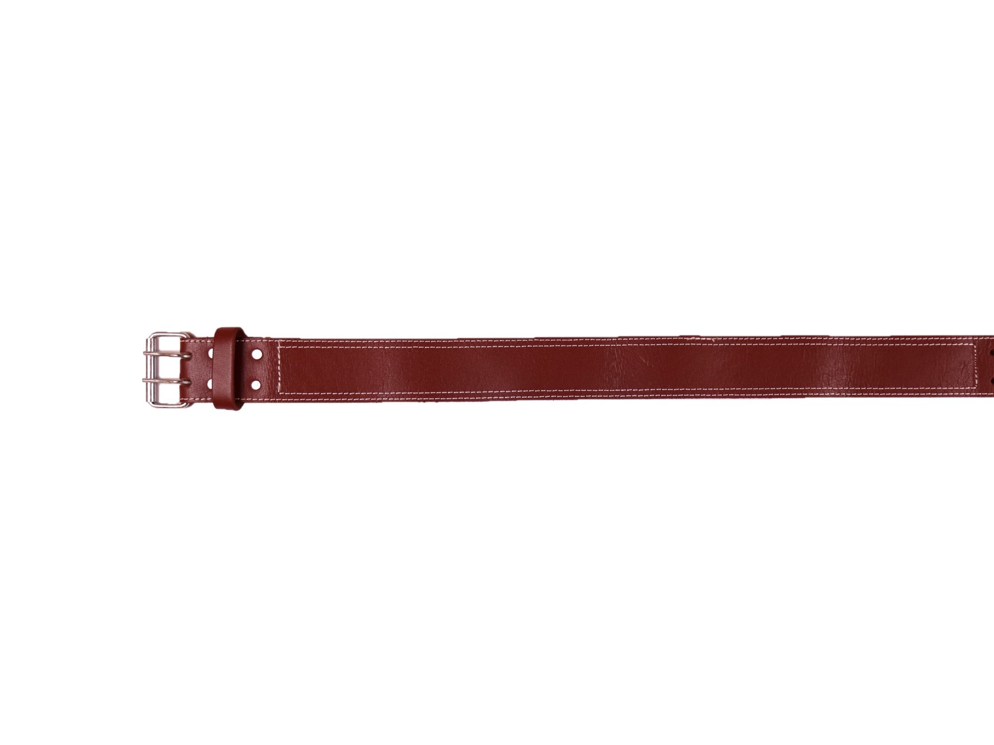 Trutuch Brown Leather Work Tool Belt, 2.5" Natural Leather Pouch Belt, Non Padded Tool Bag Belt, TT-700-B